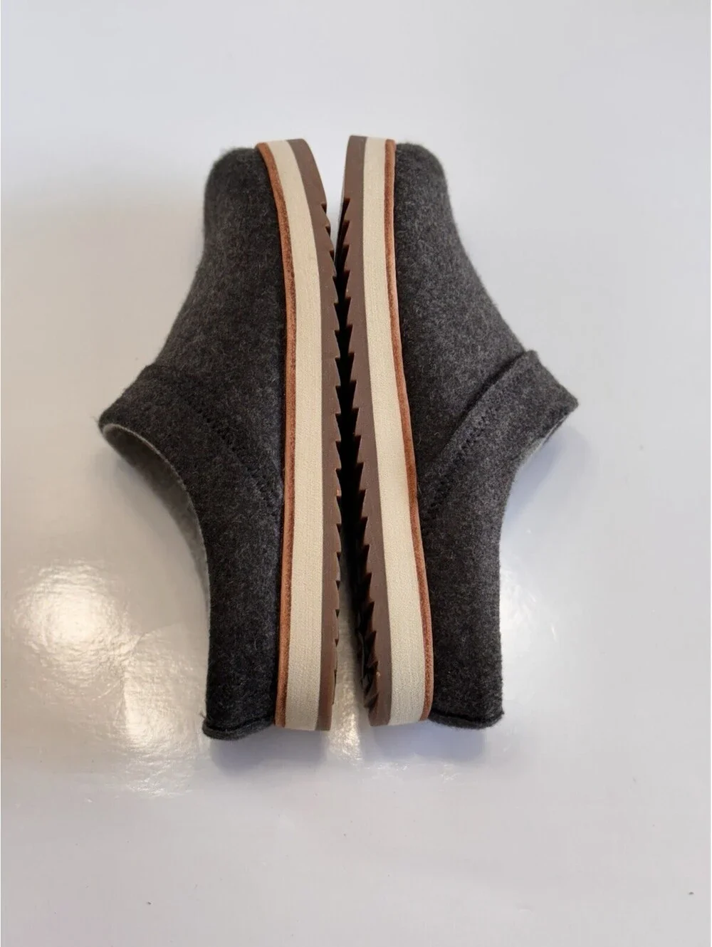 Merrell Juno Wool Clogs Slip On Women's Size 5.5 Gray Wool Faux Fur Lining Comfy